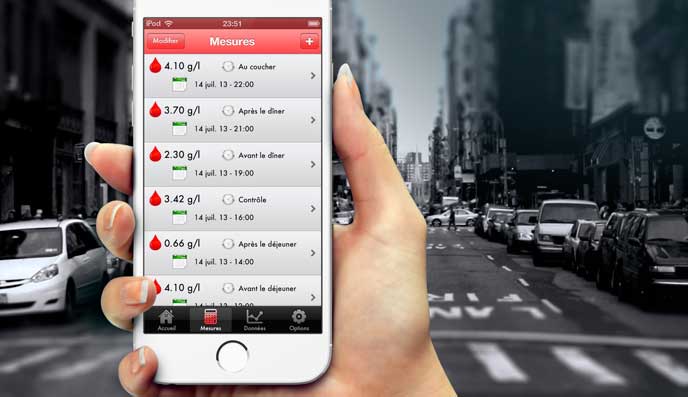 Application de suivi de glycémie